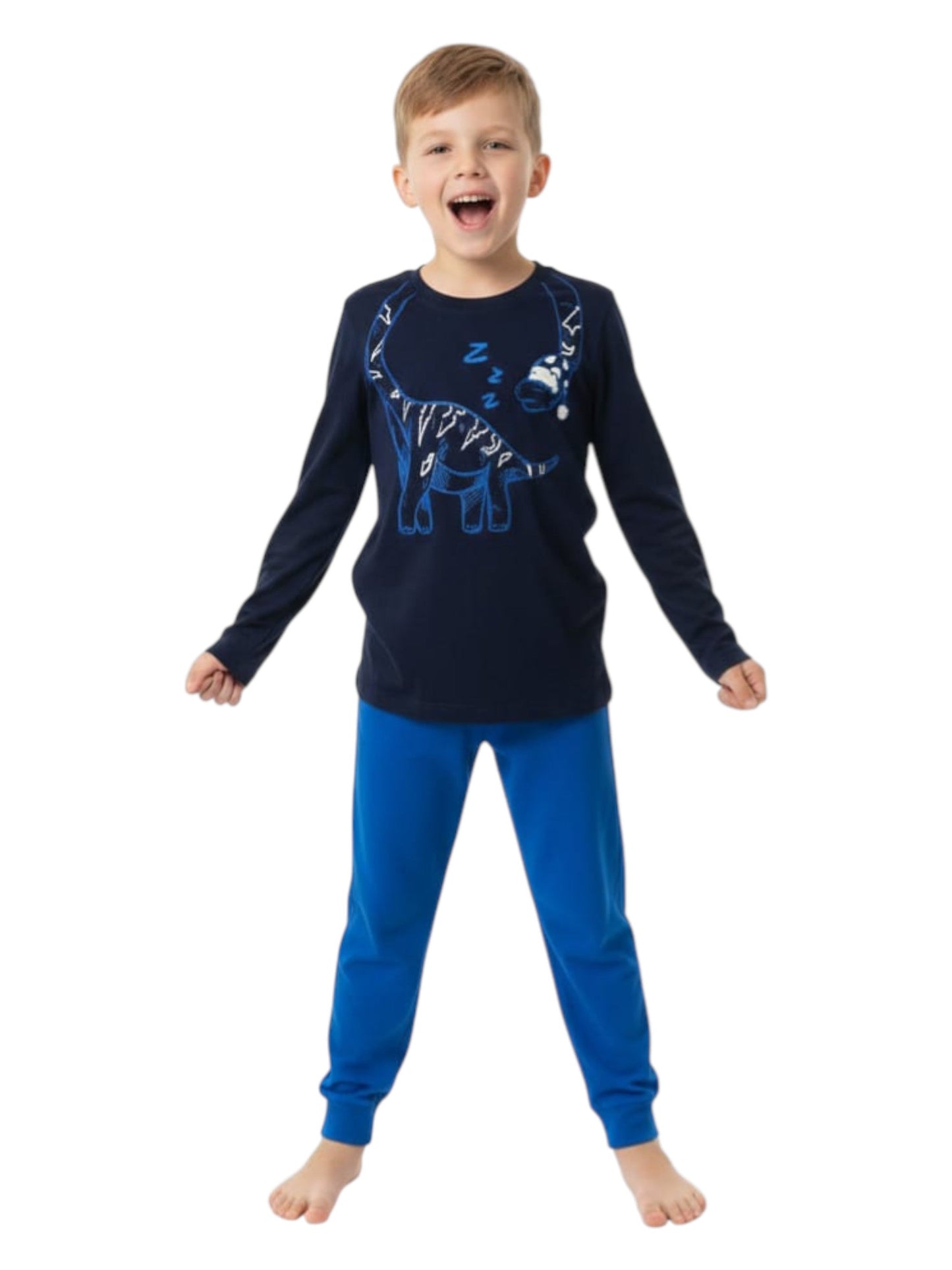 Kids Boy's Printed Pajama Set,Navy