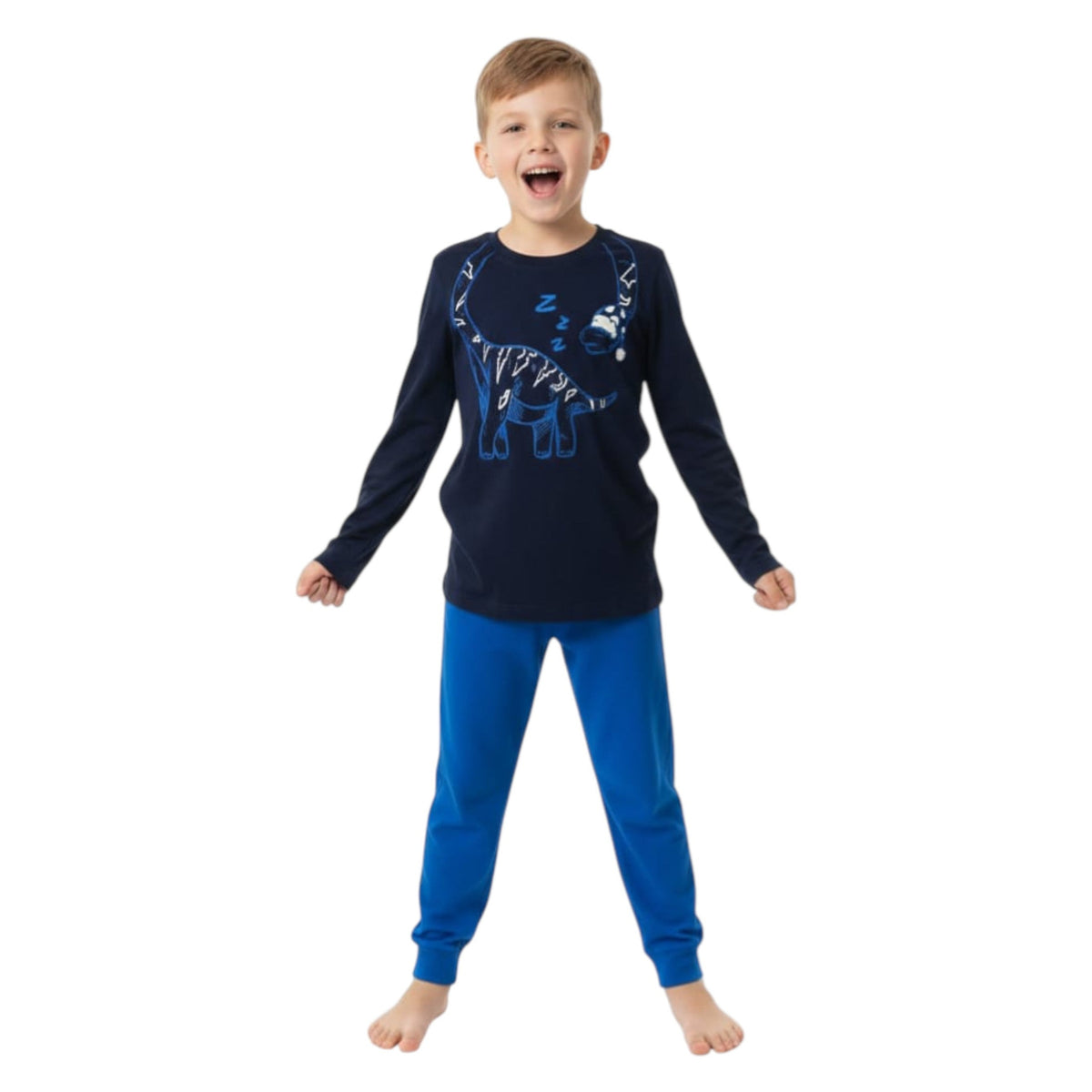 Kids Boy's Printed Pajama Set,Navy