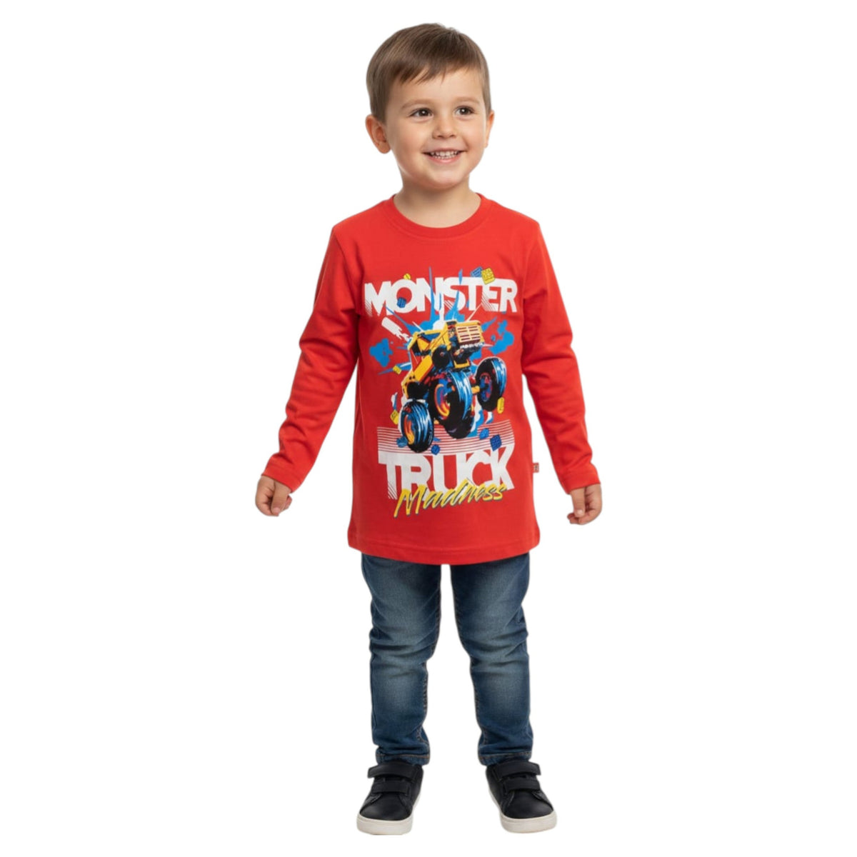 Kids Boy's Printed Top,Red