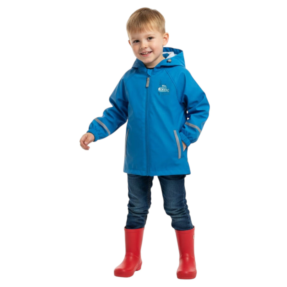 Kids Boy's Plain Solid Jacket,Blue