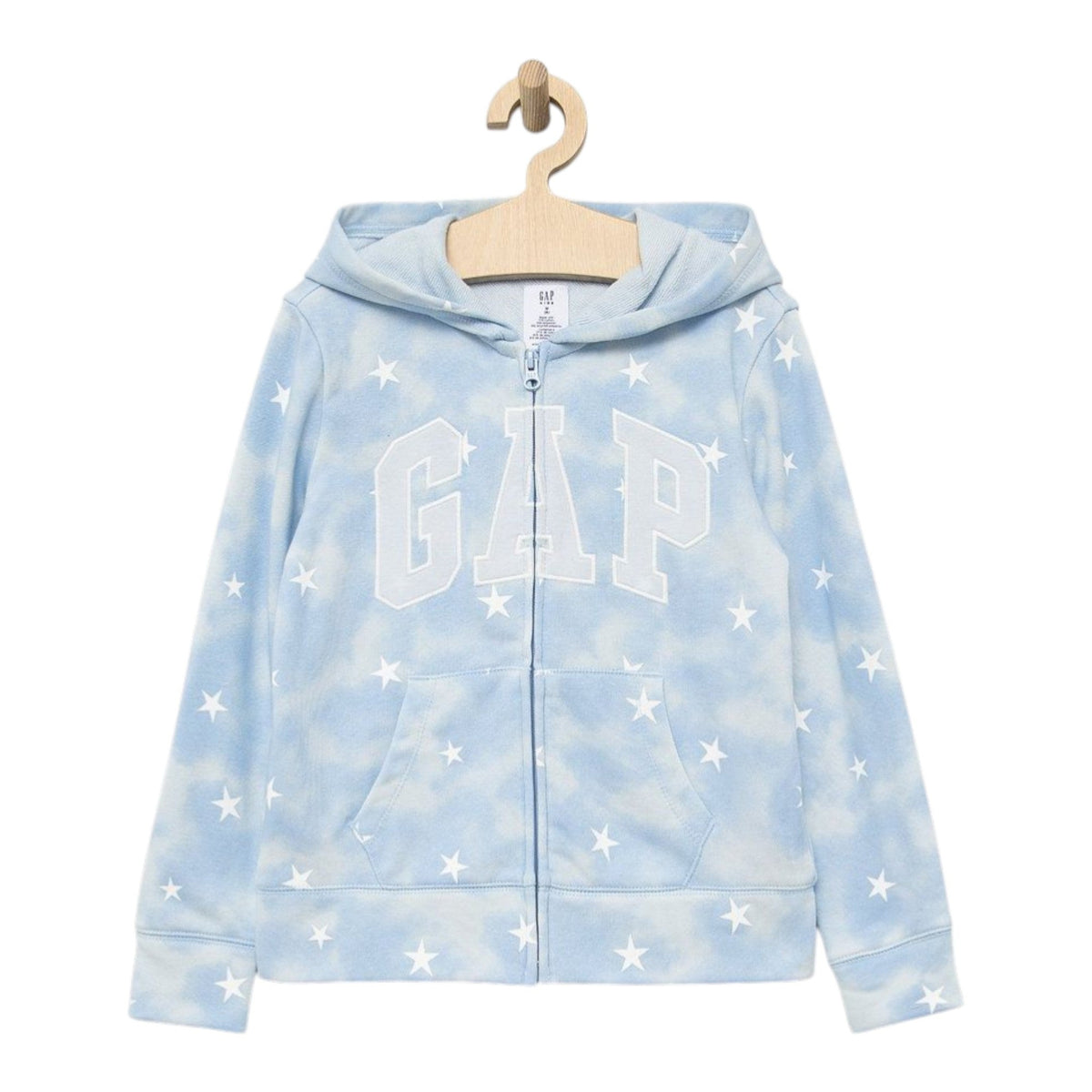 Kids Girl's Brand Logo Printed Hoodie,Light Blue