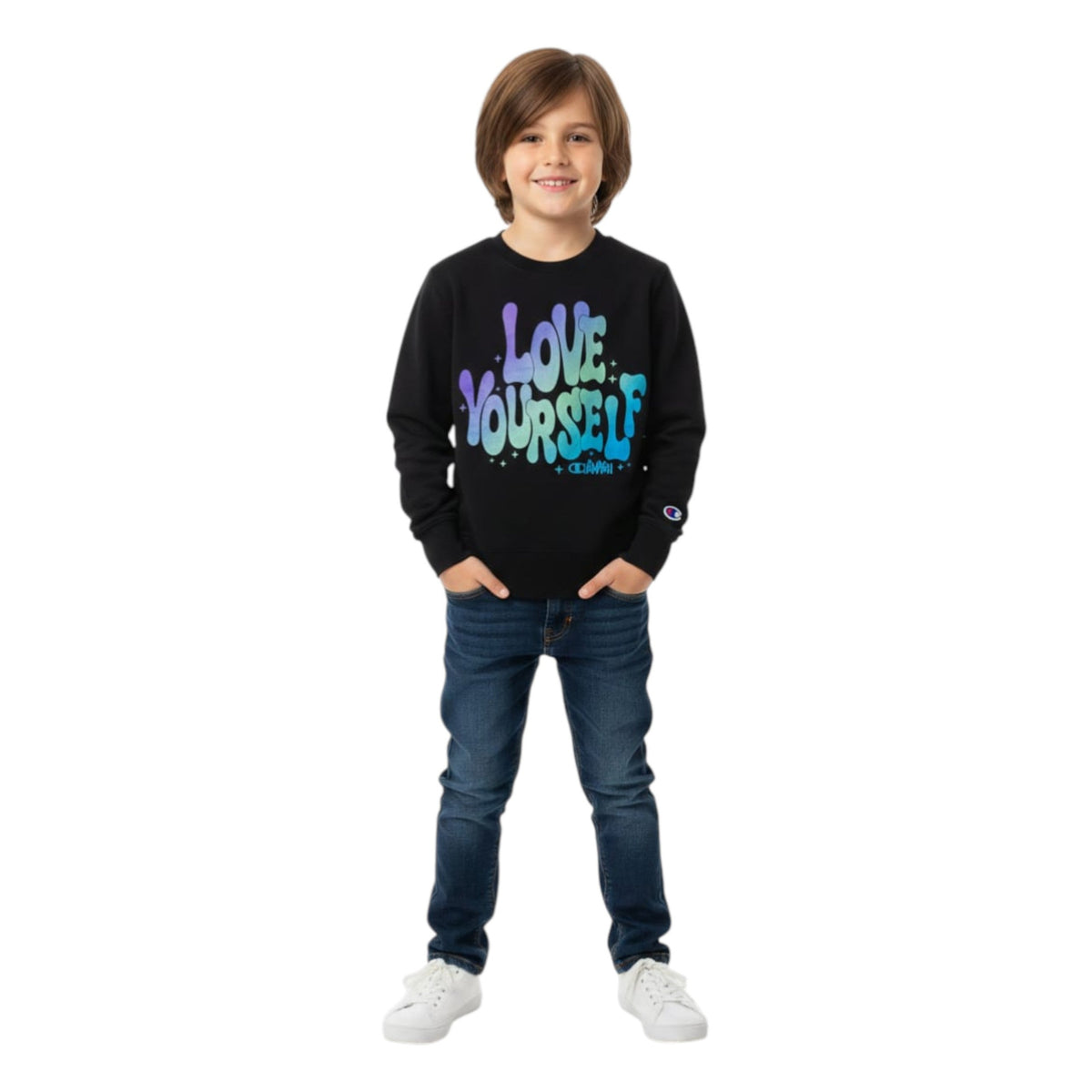Kids Boy's Printed Sweaters,Black