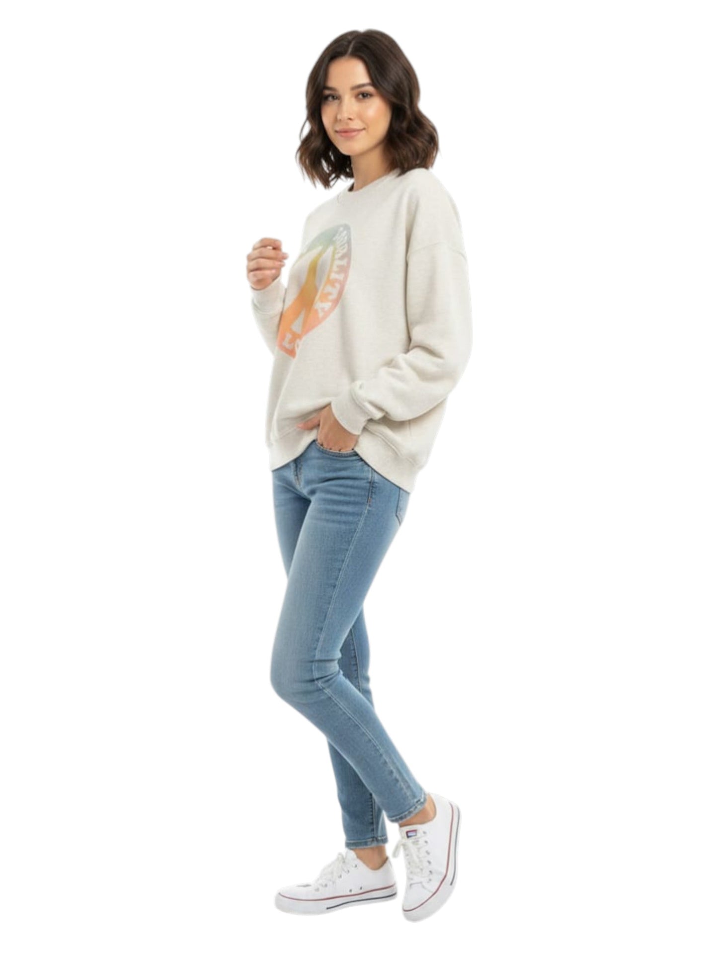 Women's Printed Sweaters,Beige