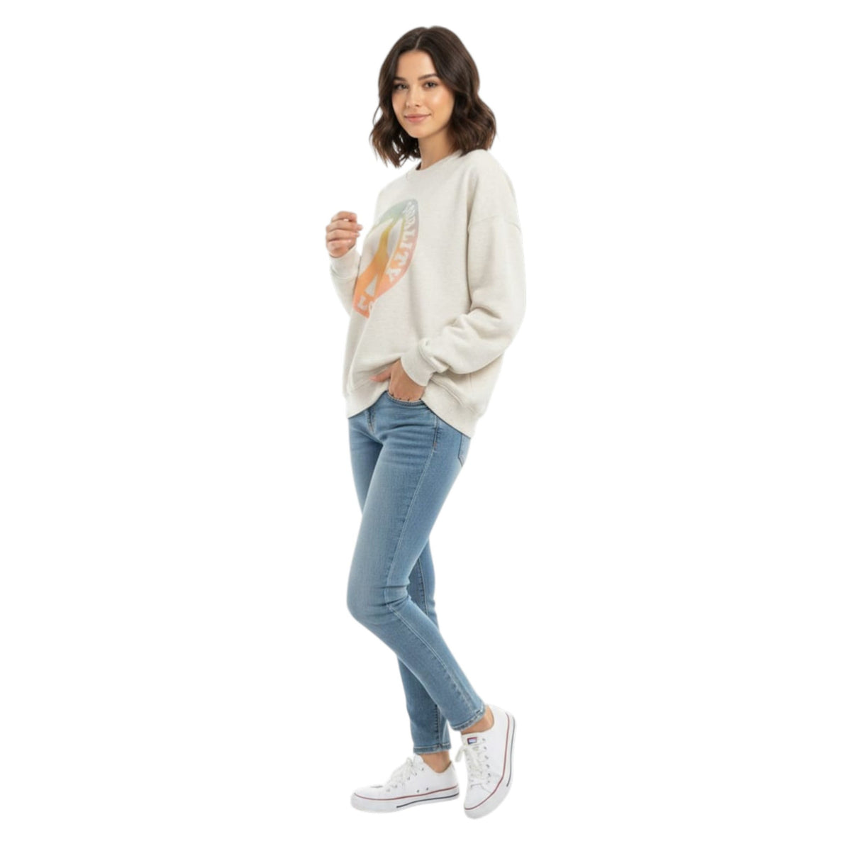 Women's Printed Sweaters,Beige
