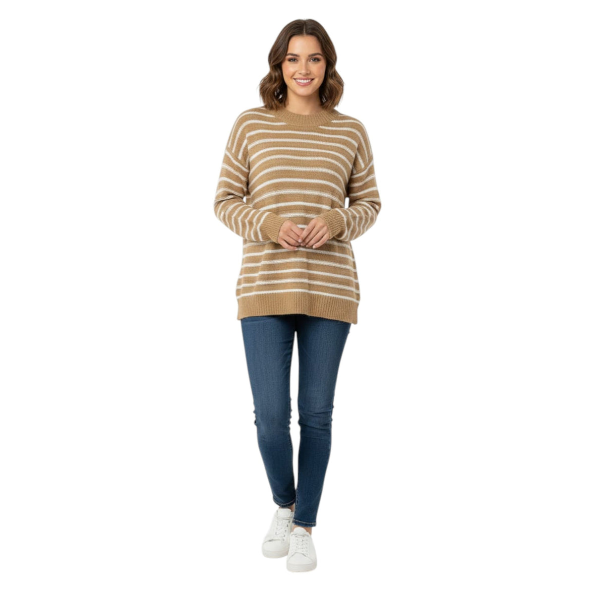 Womens Knitted Sweaters,Light Brown