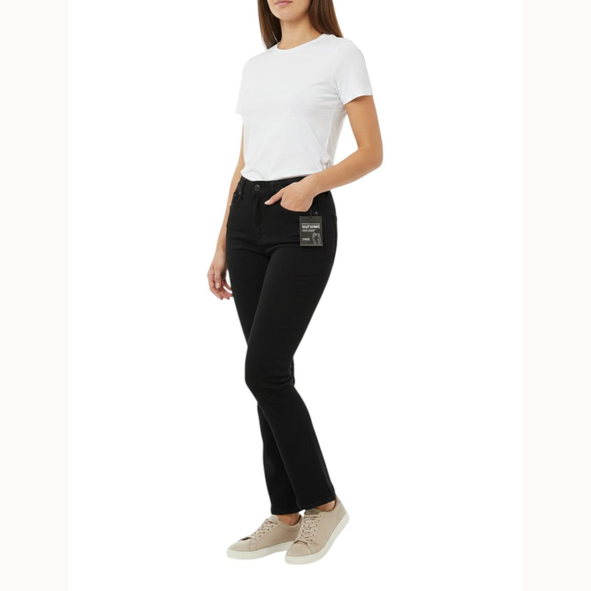 Womens Palin Solid Jeans,Black