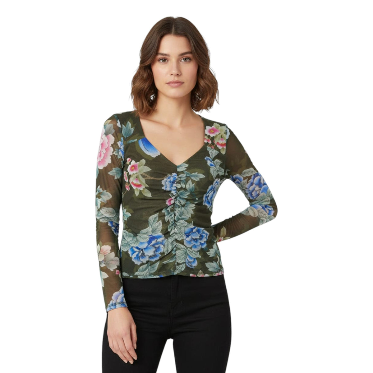 Women's Floral Printed Top,Multi