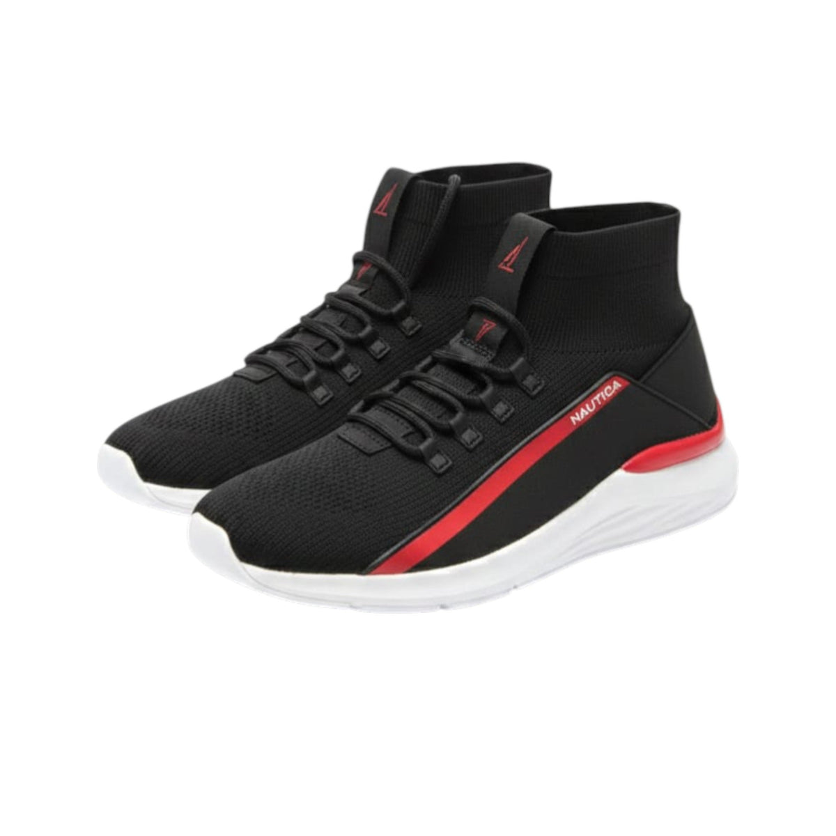 Men's Plain Solid High Shoes,Black
