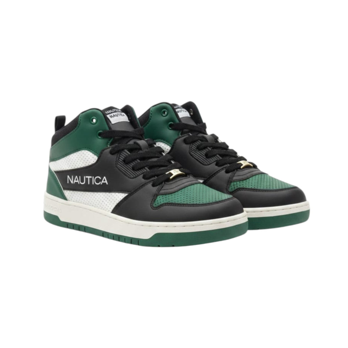 Men's Colorblocked High Shoes,Black/Green