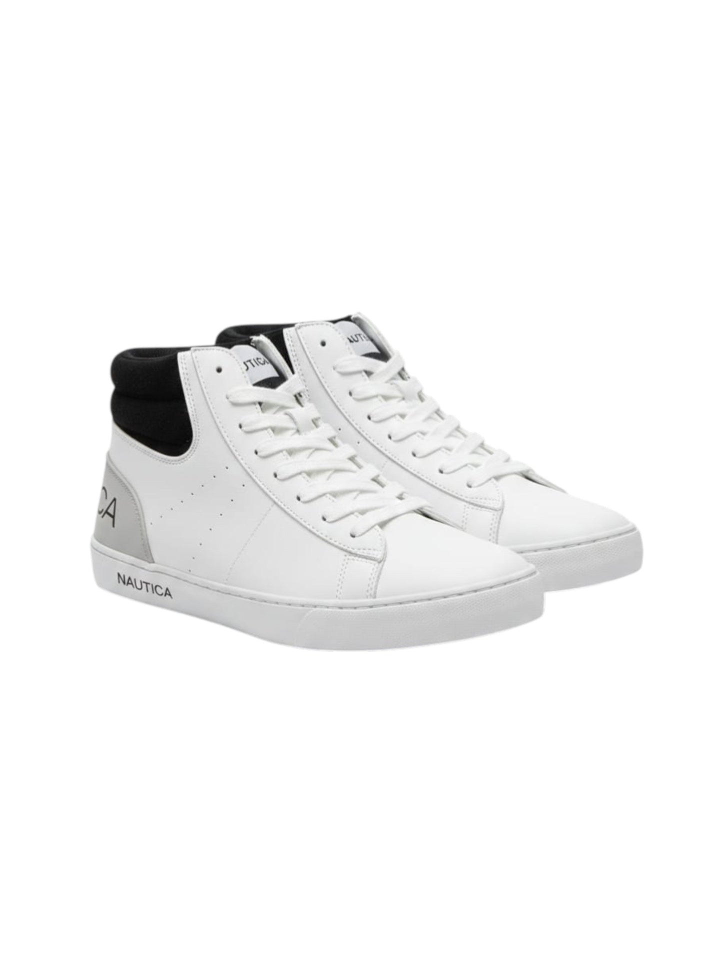 Men's Plain Solid High Top,White