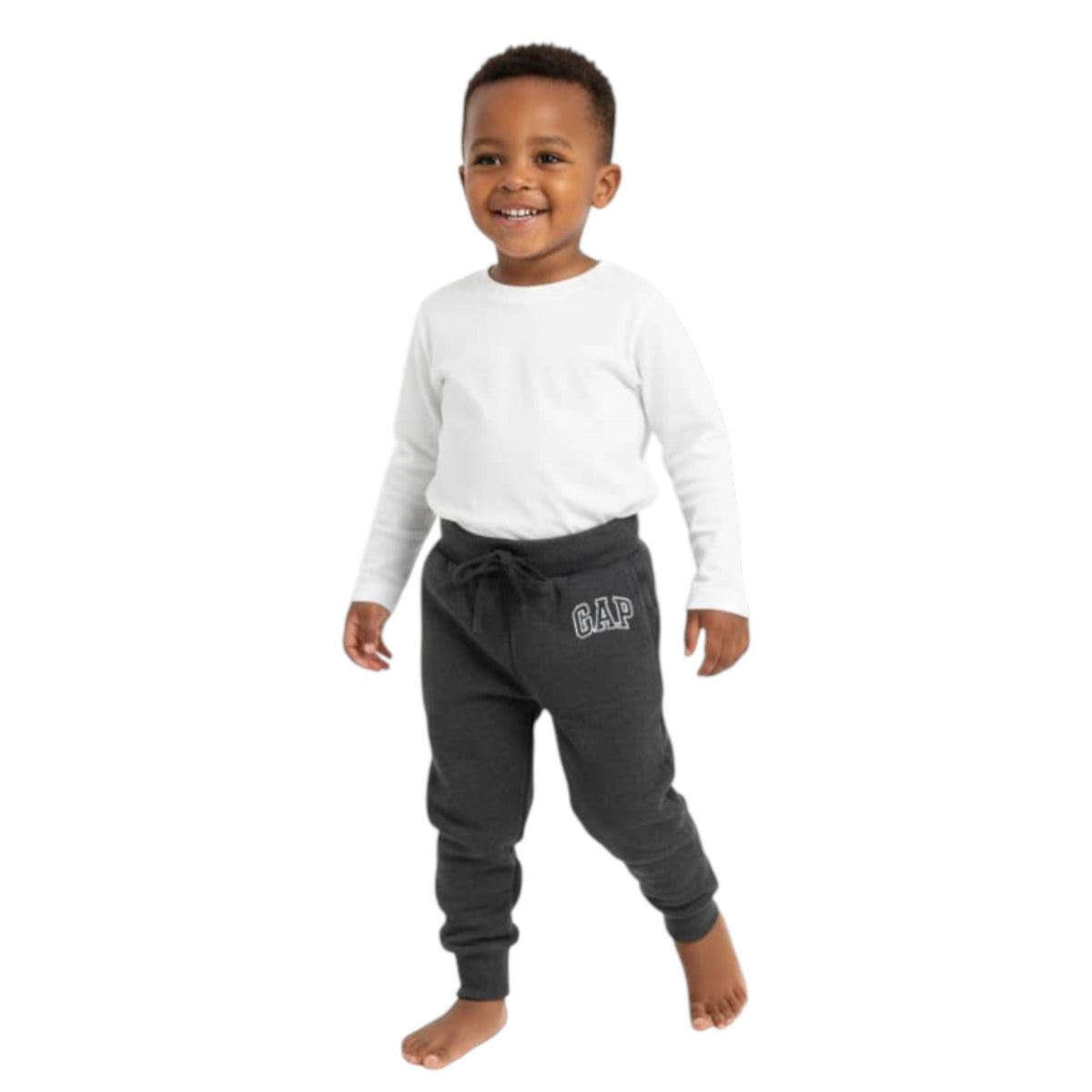 Kids Boy's Plain Solid Pant,Grey