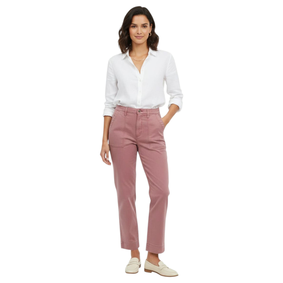 Women's Plain Solid Jeans,Pink
