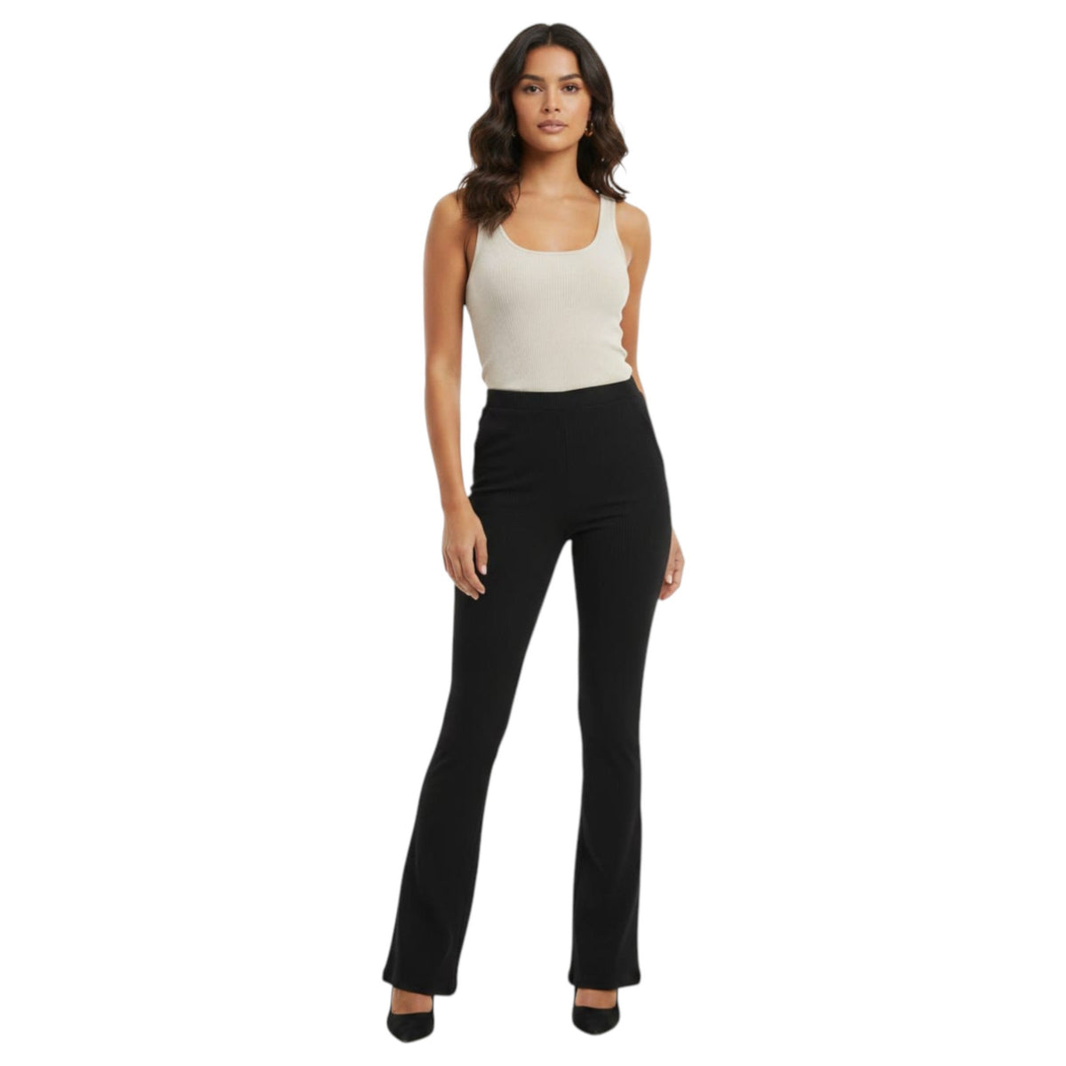 Women's Ribbed Pant,Black