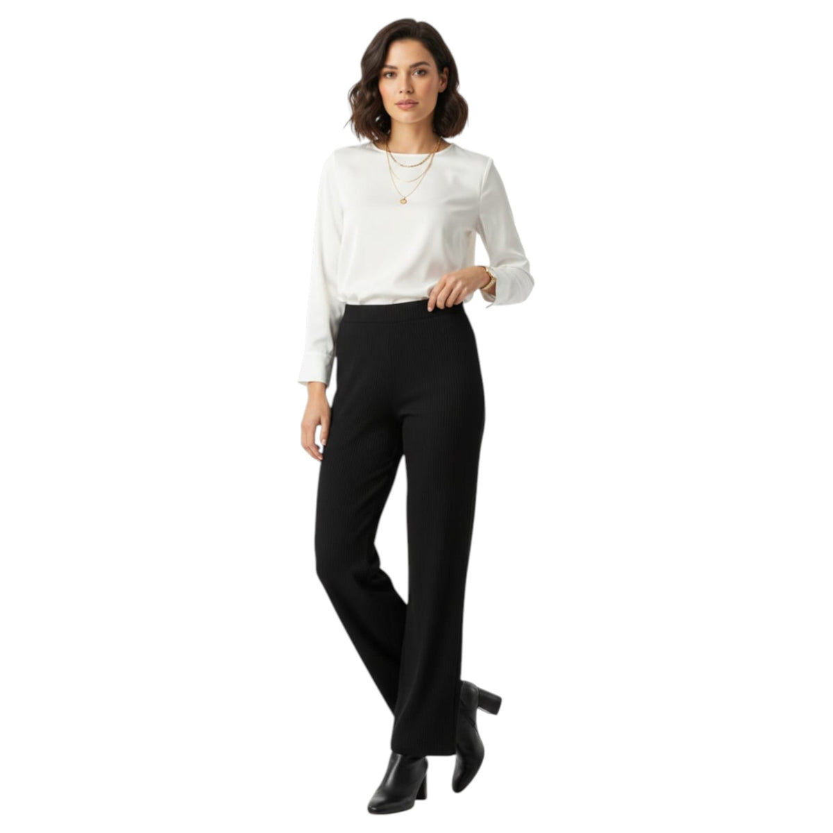 Women's Ribbed Pant,Black