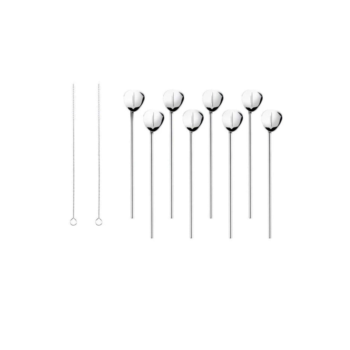 Stainless Steel Straws With Spoon