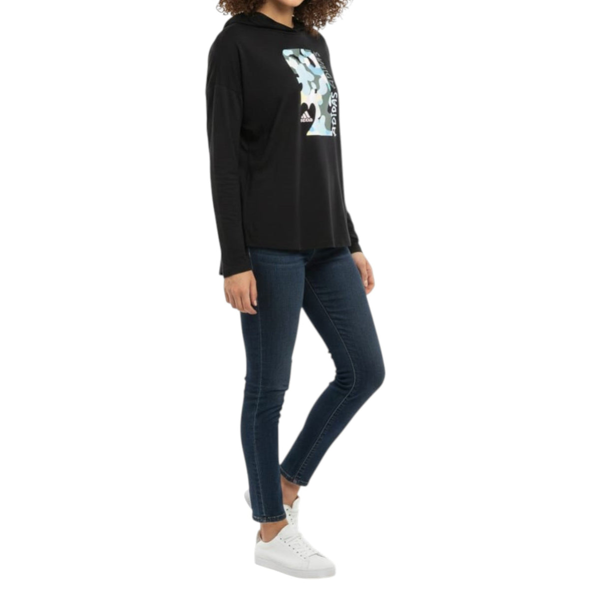 Kids Girls Printed Hoodie,Black