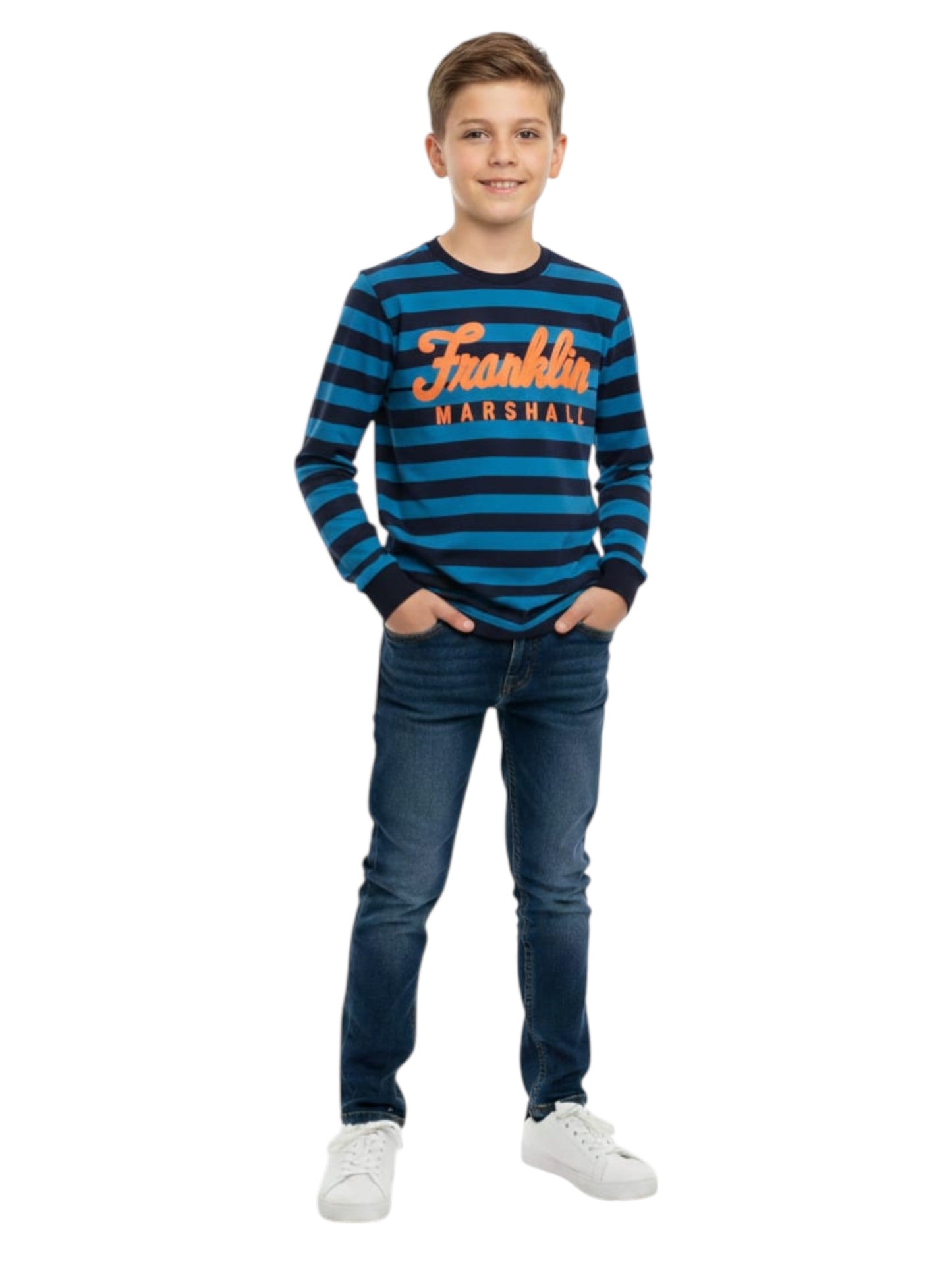 Kids Boy's Striped Top,Navy