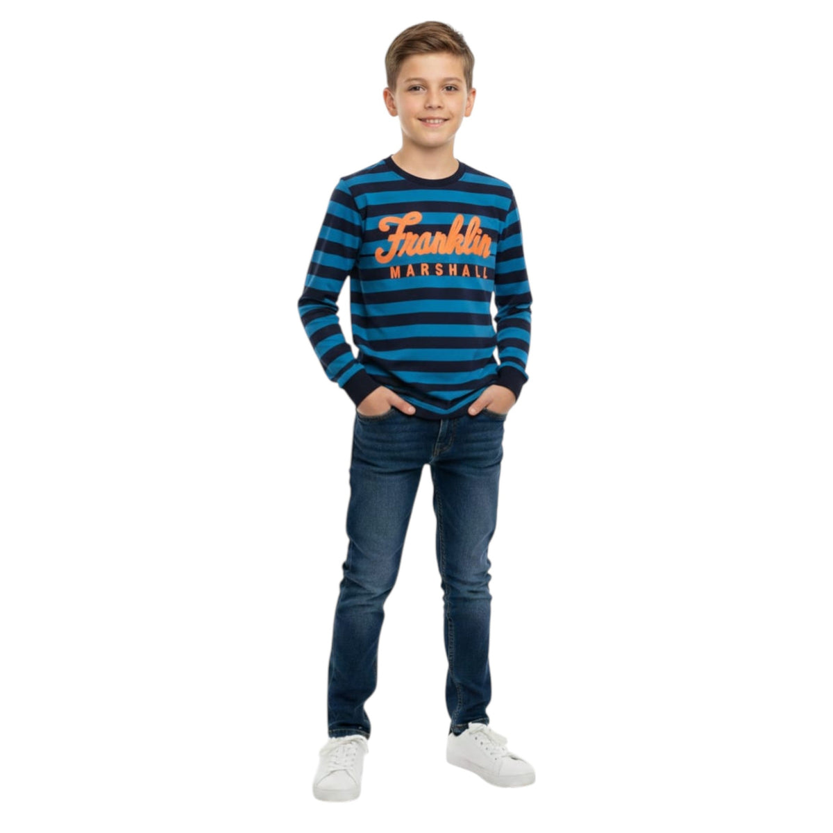 Kids Boy's Striped Top,Navy