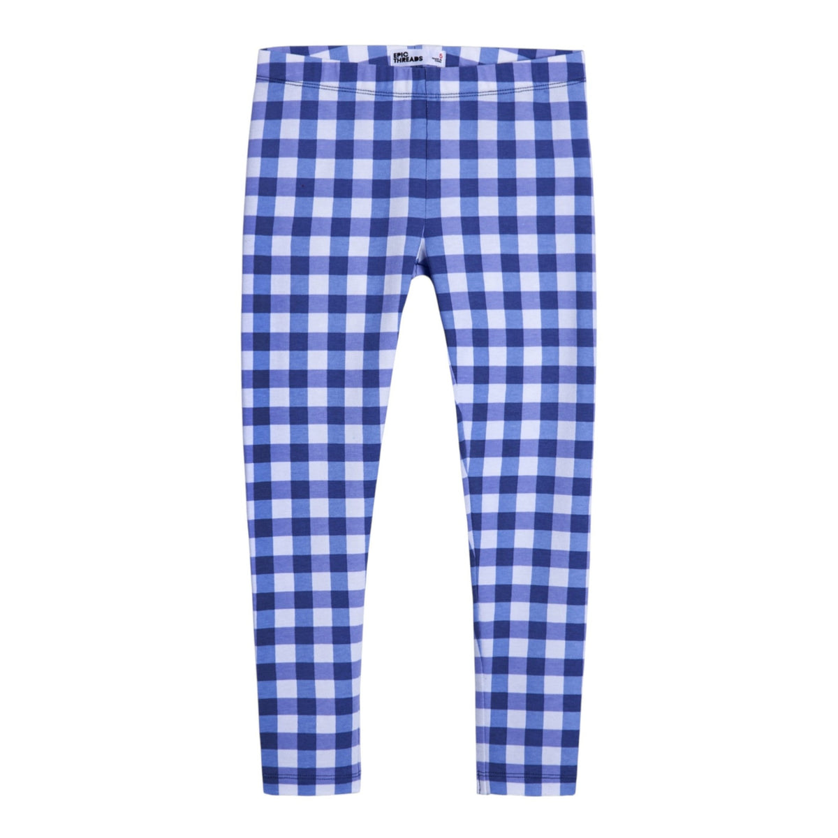Kids Girl's Plaid Pant,Blue/White