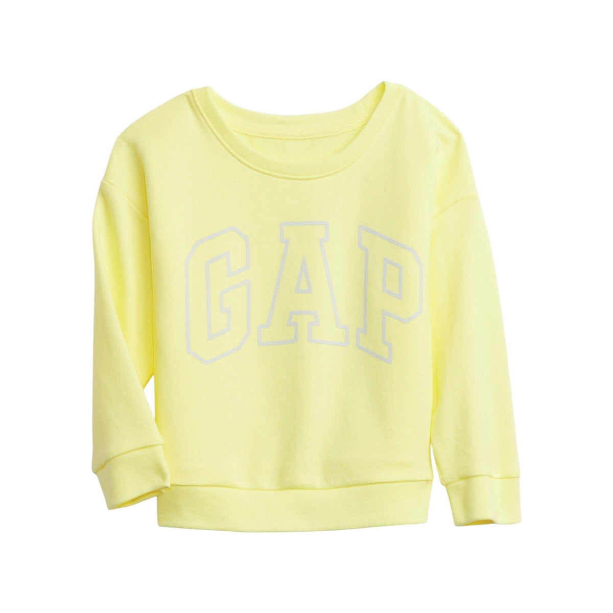 Kids Girl's Brand Logo Printed Sweaters,Yellow
