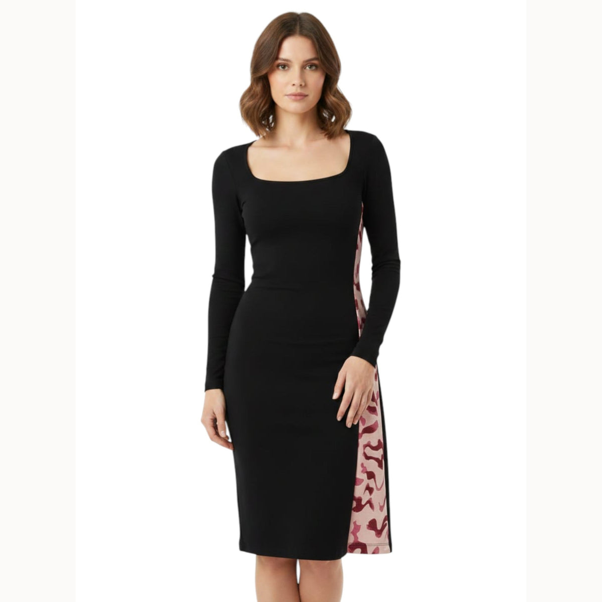Women's Colorblocked�Dress,Black