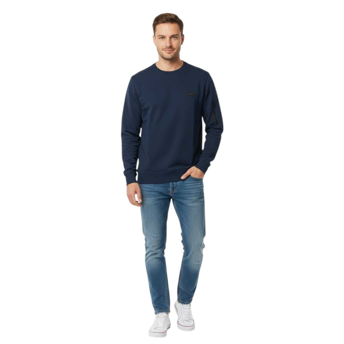 Men's Plain Solid Sweaters,Navy
