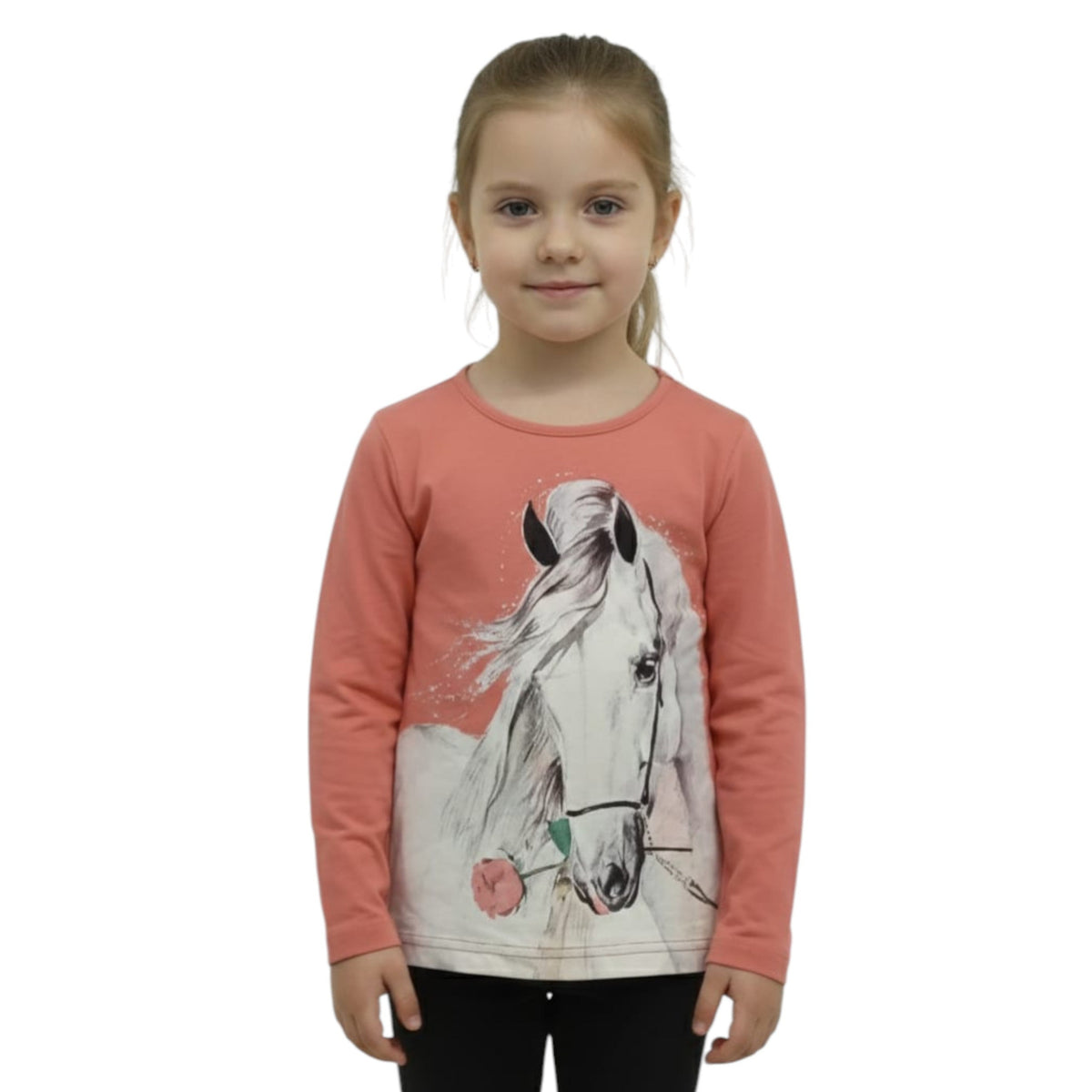 Kids Girl's Printed Top,Coral