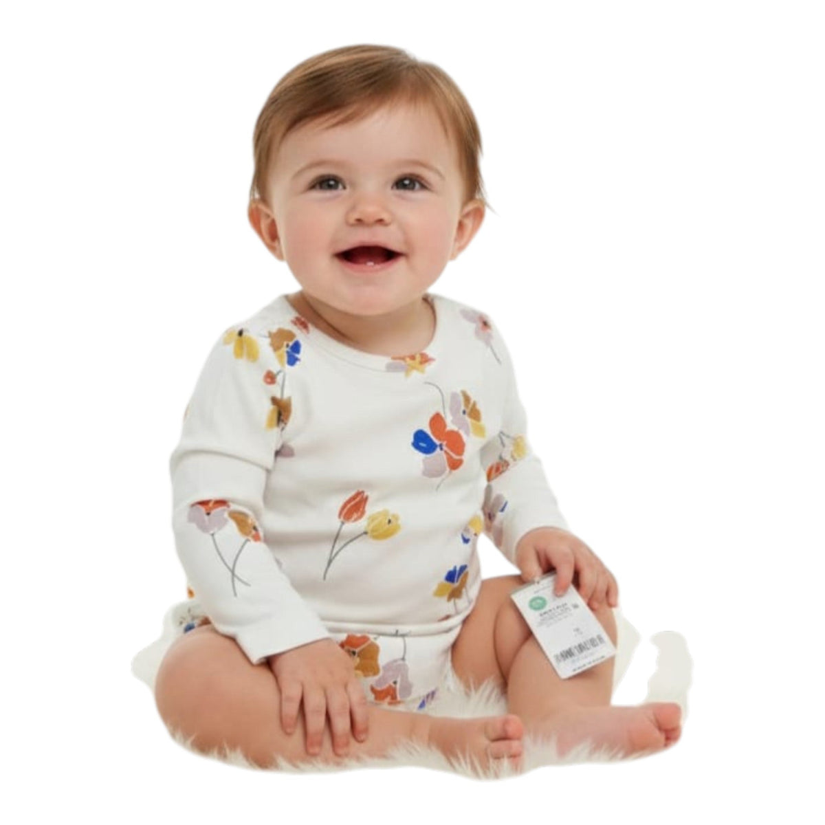 Kids Girl's Floral Printed Top,White