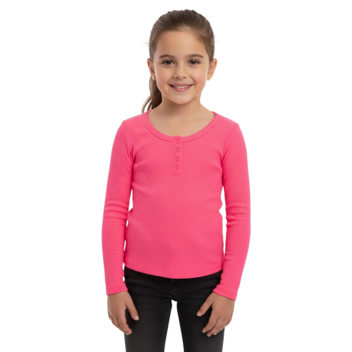 Kids Girl's Ribbed Top,Pink