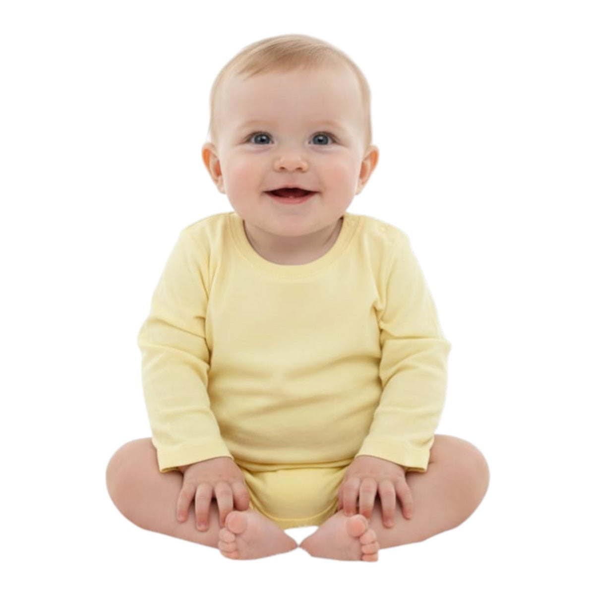 Kids Boy's Plain Solid Top,Light Yellow