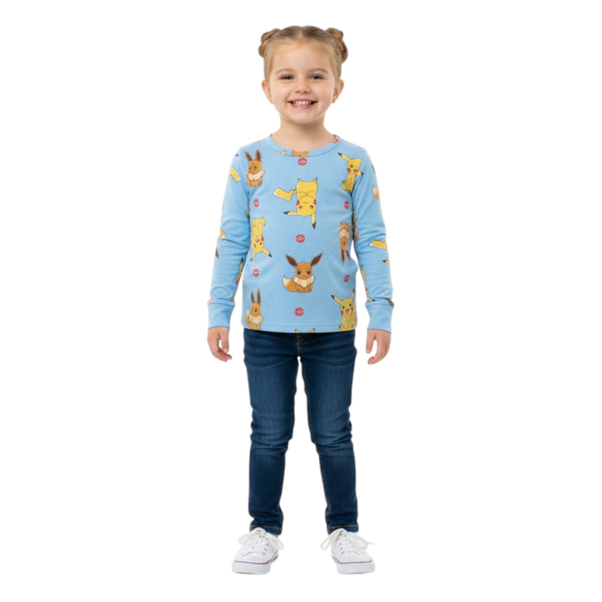 Kids Girl's Printed Top,Light Blue