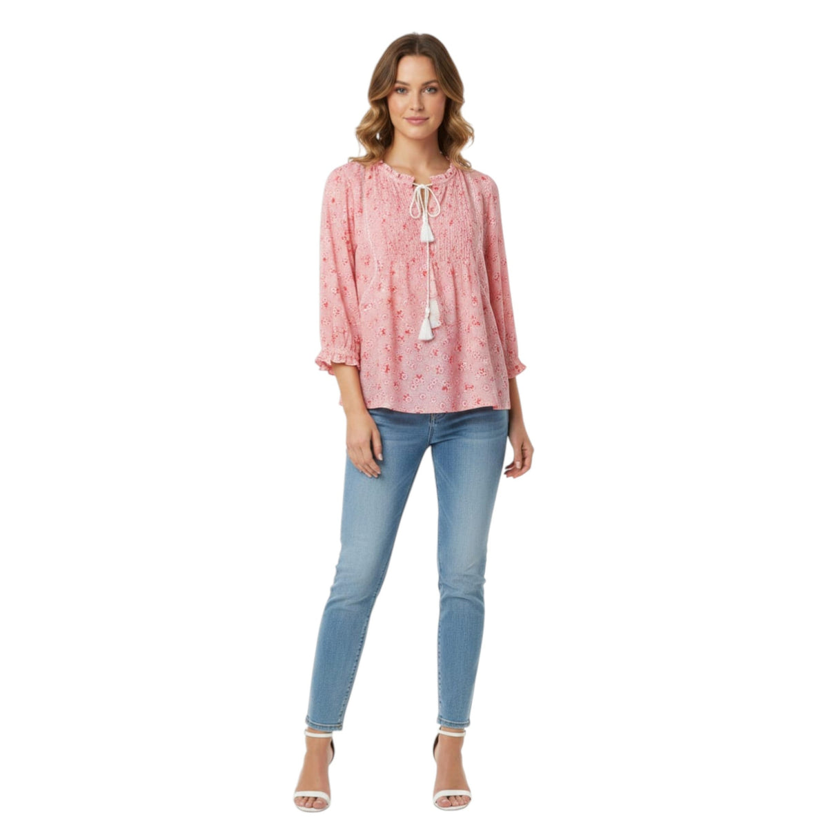 Women's Floral Printed Top,Pink