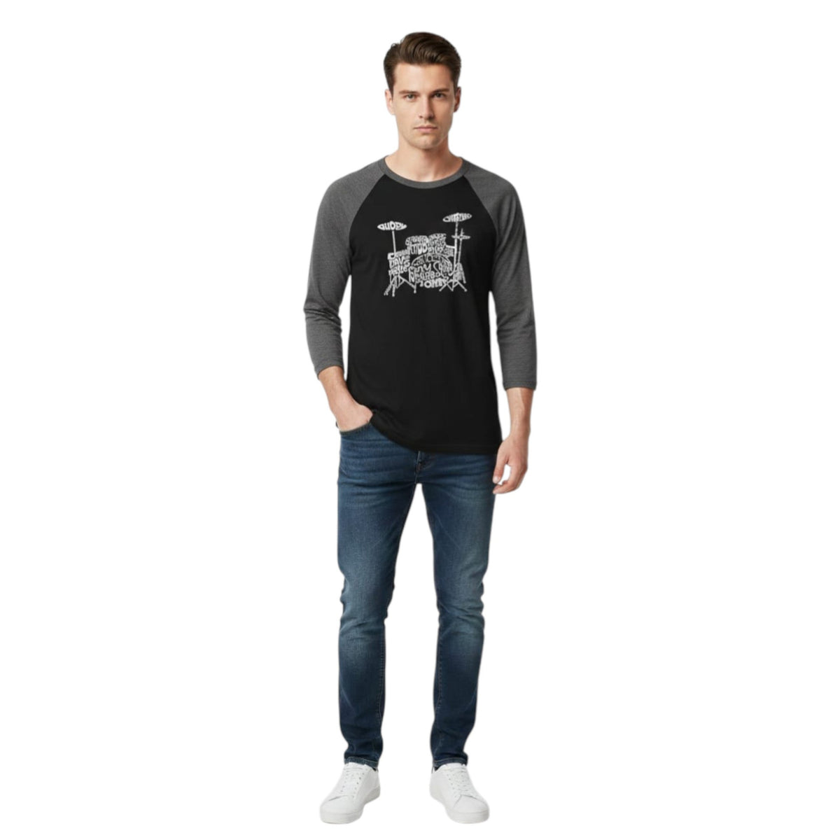 Men's Printed Top,Black