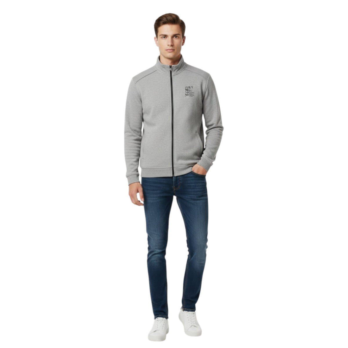 Men's Plain Solid Sweaters,Grey