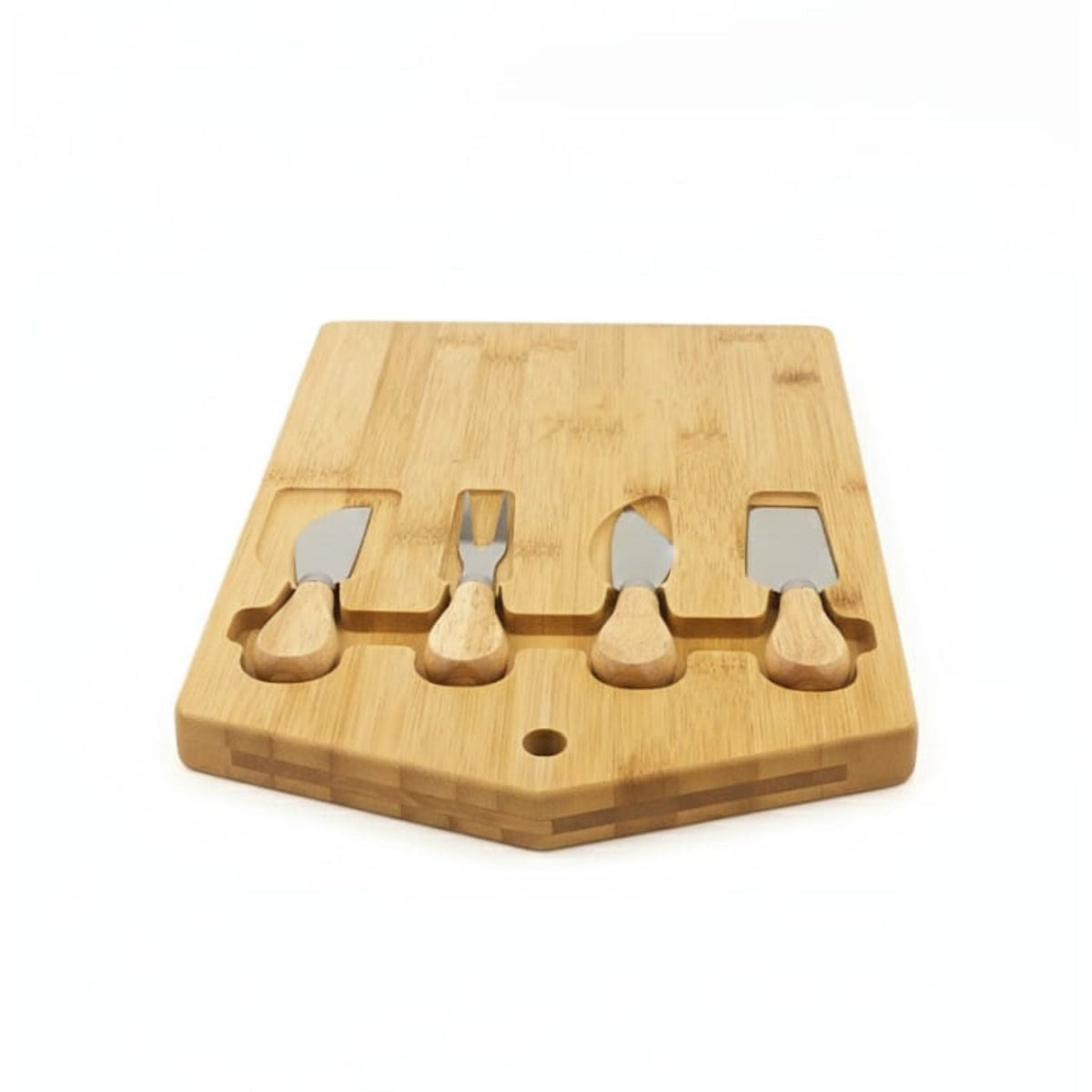 Bamboo Cheese Board And Knife Set