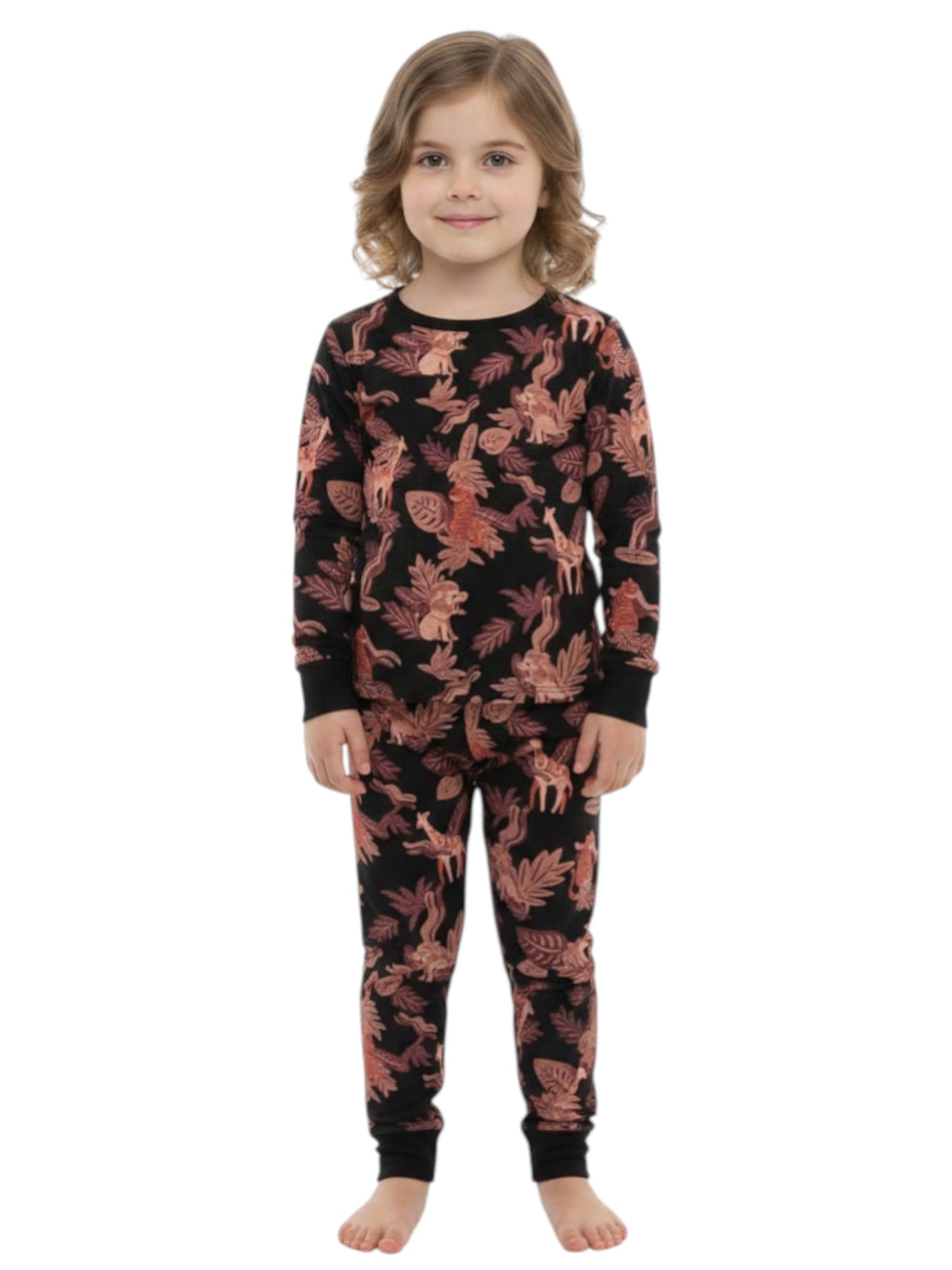 Kids Girl's Printed Pajama Set,Multi