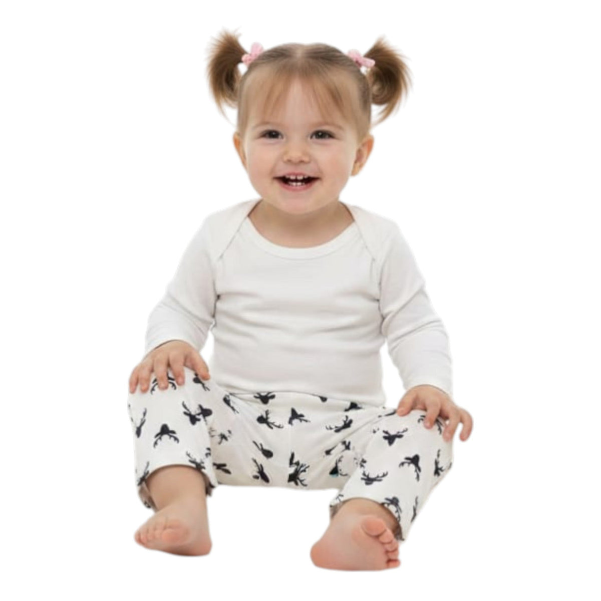 Kids Girl's Printed Pant,White