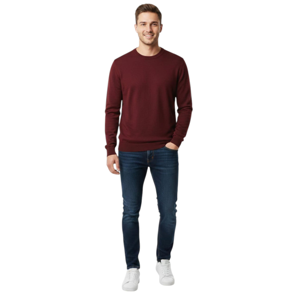 Men's Plain Solid Top,Burgundy