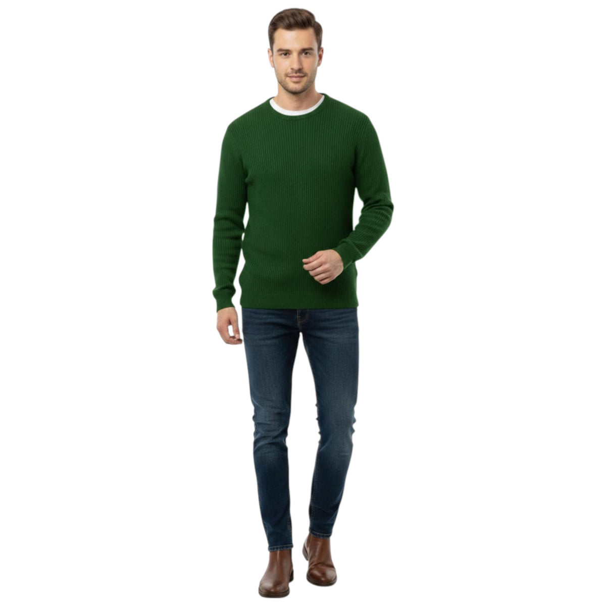 Men's Ribbed Sweaters,Green