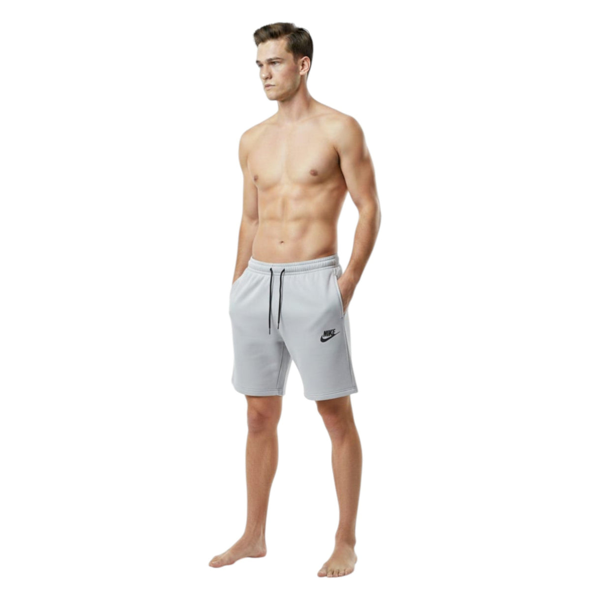 Men's Brand Logo Printed Short,Light Blue