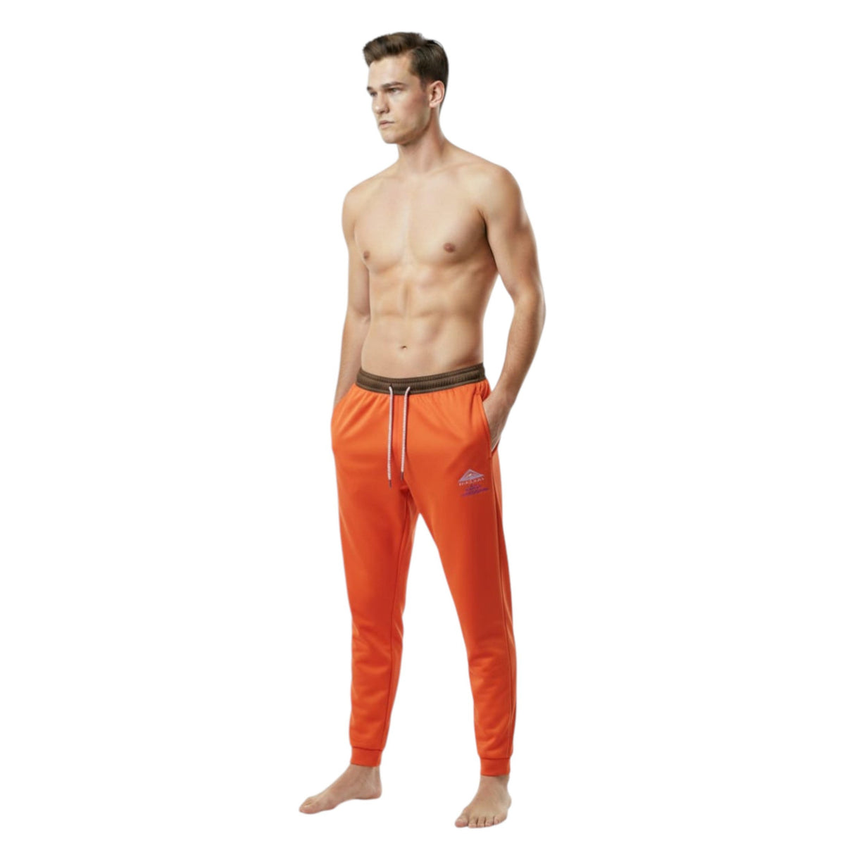 Men's Plain Solid Pant,Orange