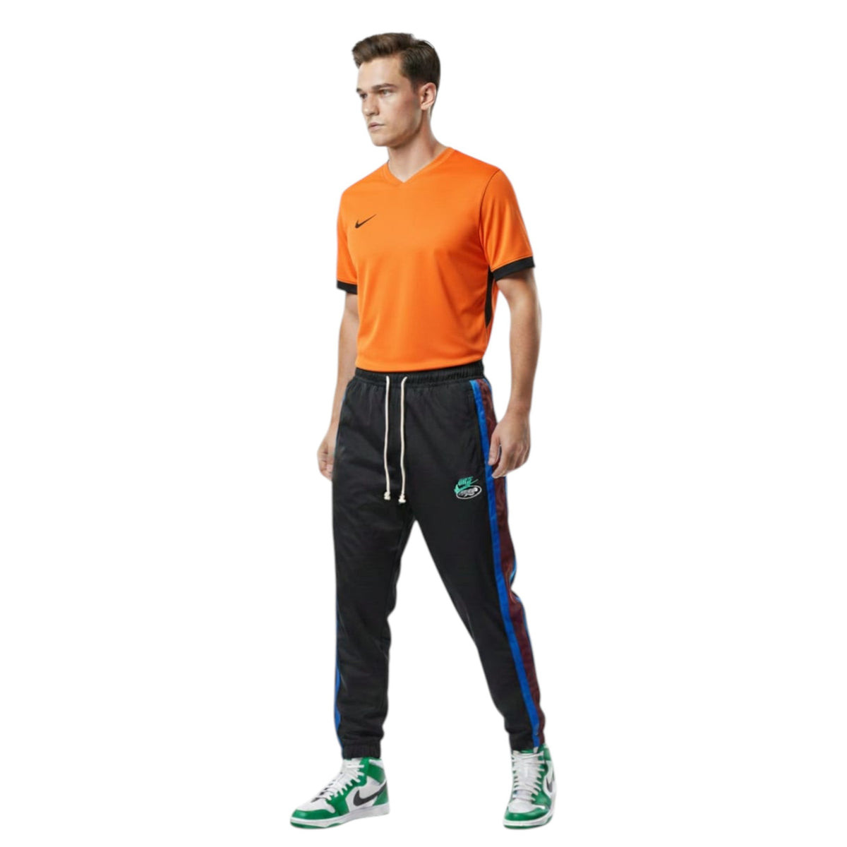 Men's Plain Solid Sport Top,Orange