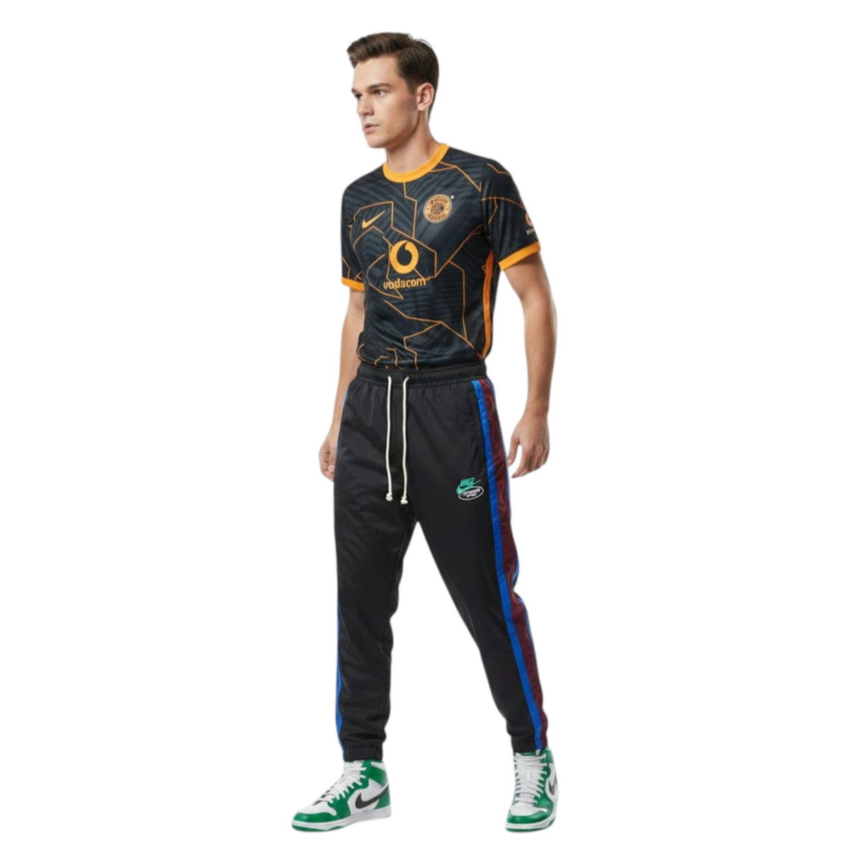 Men's Printed Sport Top,Dark Grey/Mustard