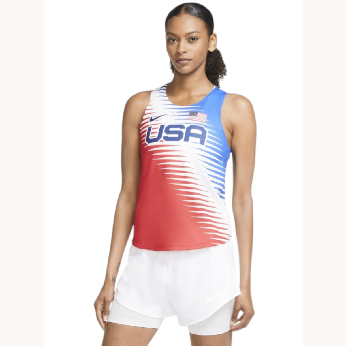 Women's Colorblocked Sport Top,Red/Blue
