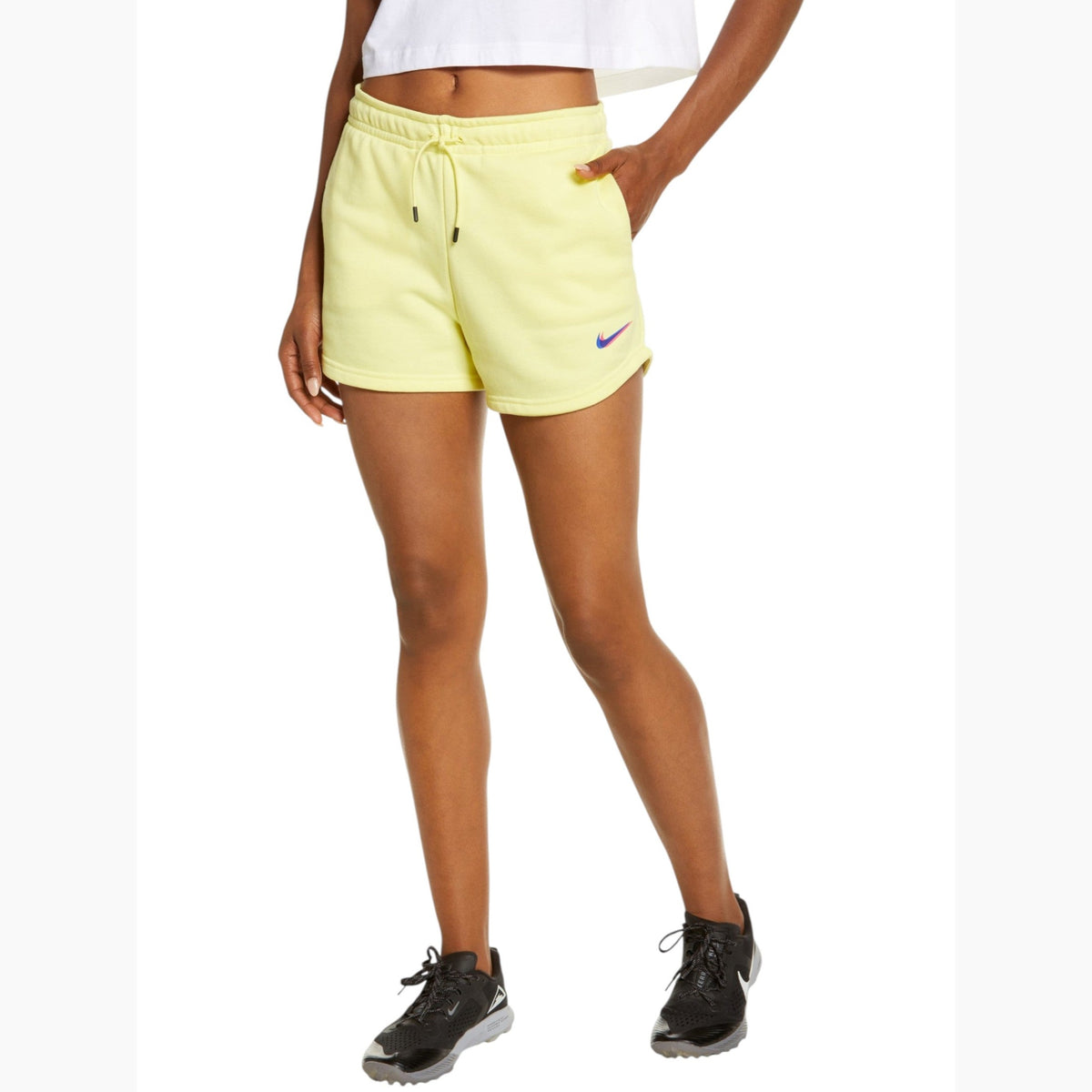 Women's Plain Solid Short,Yellow