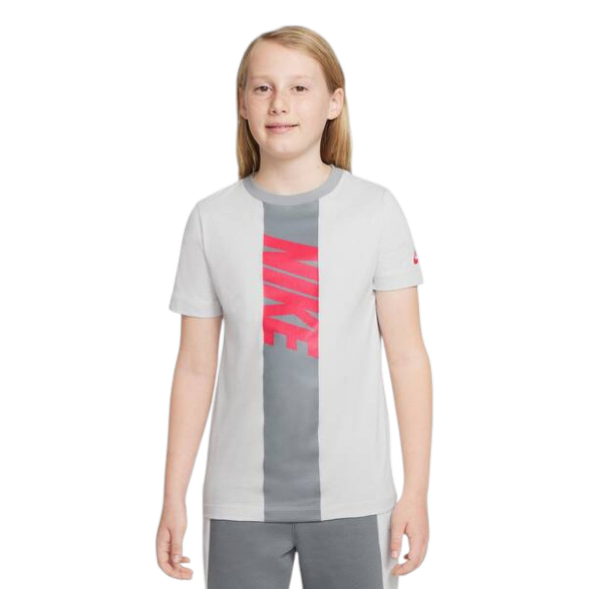 Kids Boy's Brand Logo Printed Top,Light Grey