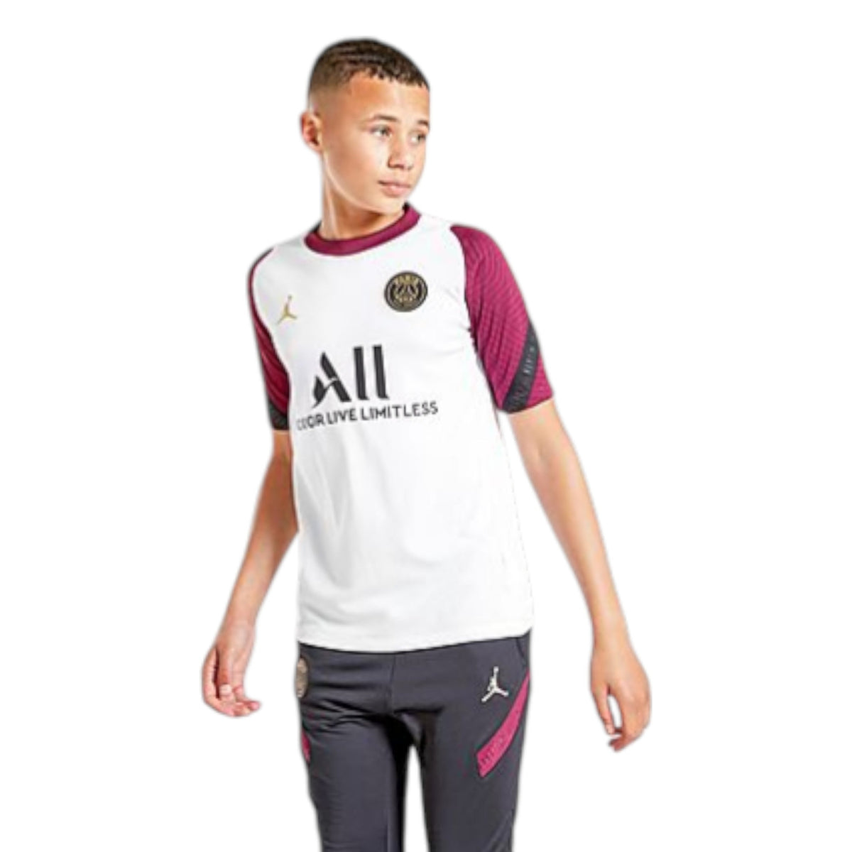 Kids Boy's Printed sport Top,White/Dark Purple