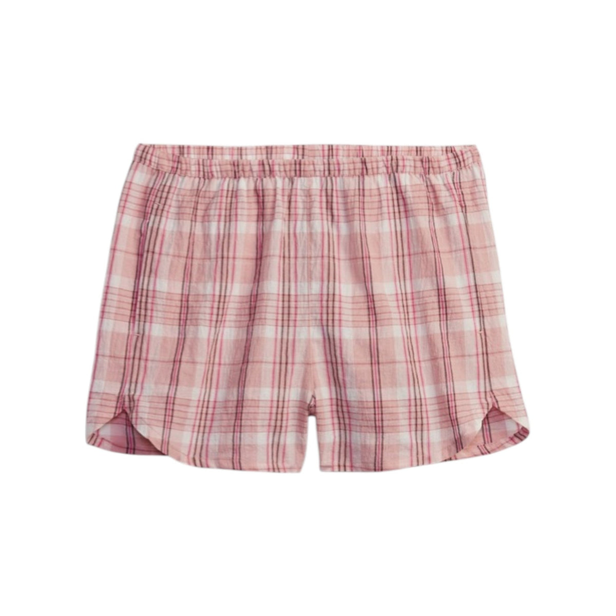 Women's Plaid Sleepwear Short,Pink