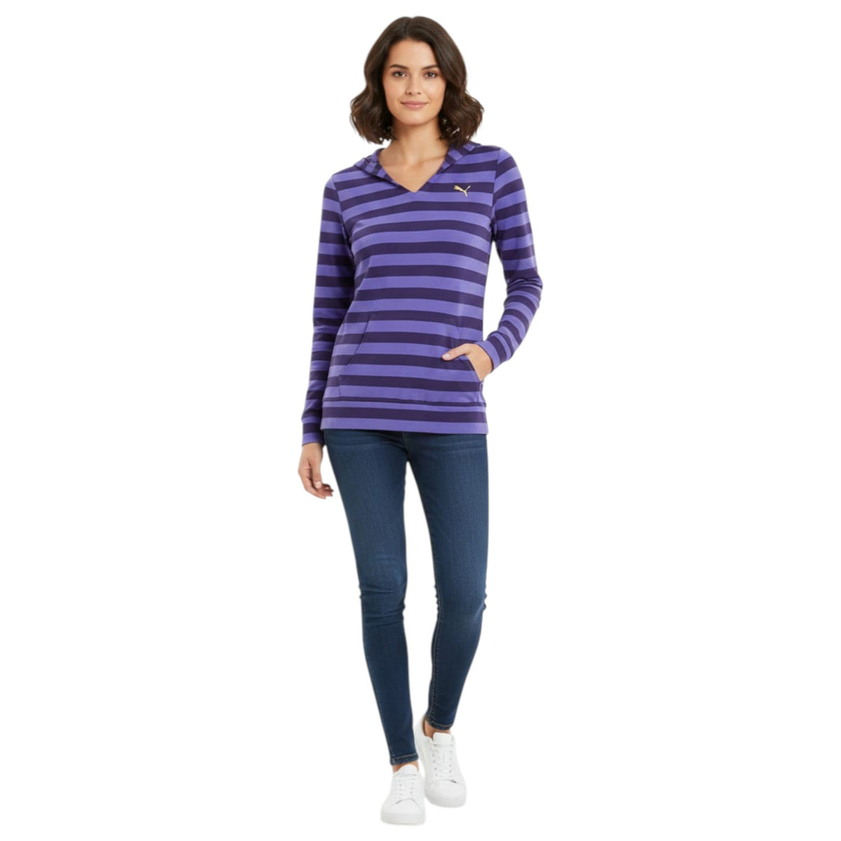 Women's Striped Top,Purple