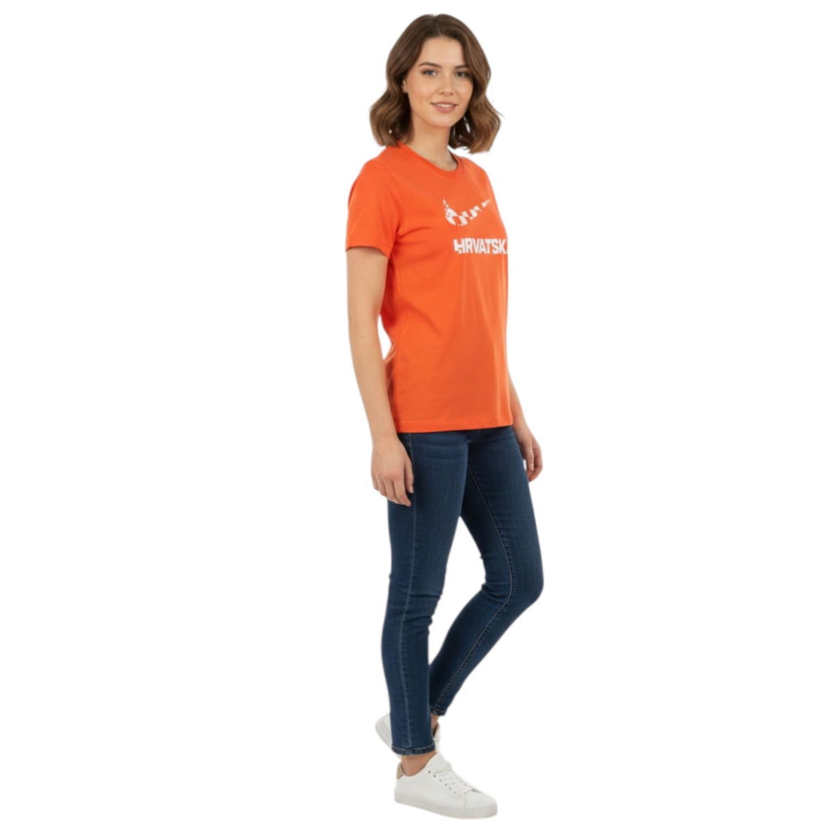 Women's Printed Sport Top,Orange
